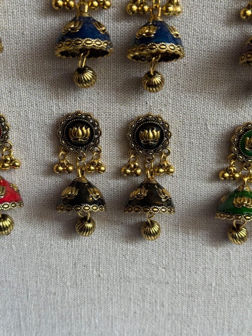 Husn-Ara jhumka antique (available in 8 colors) - Image 9