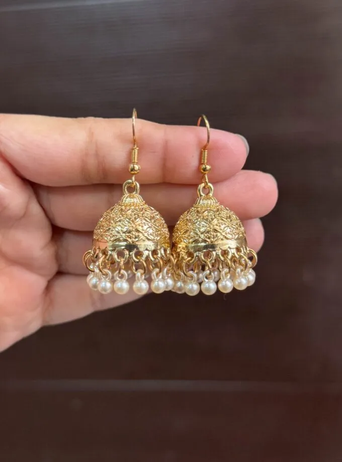 Gul bano jhumki golden