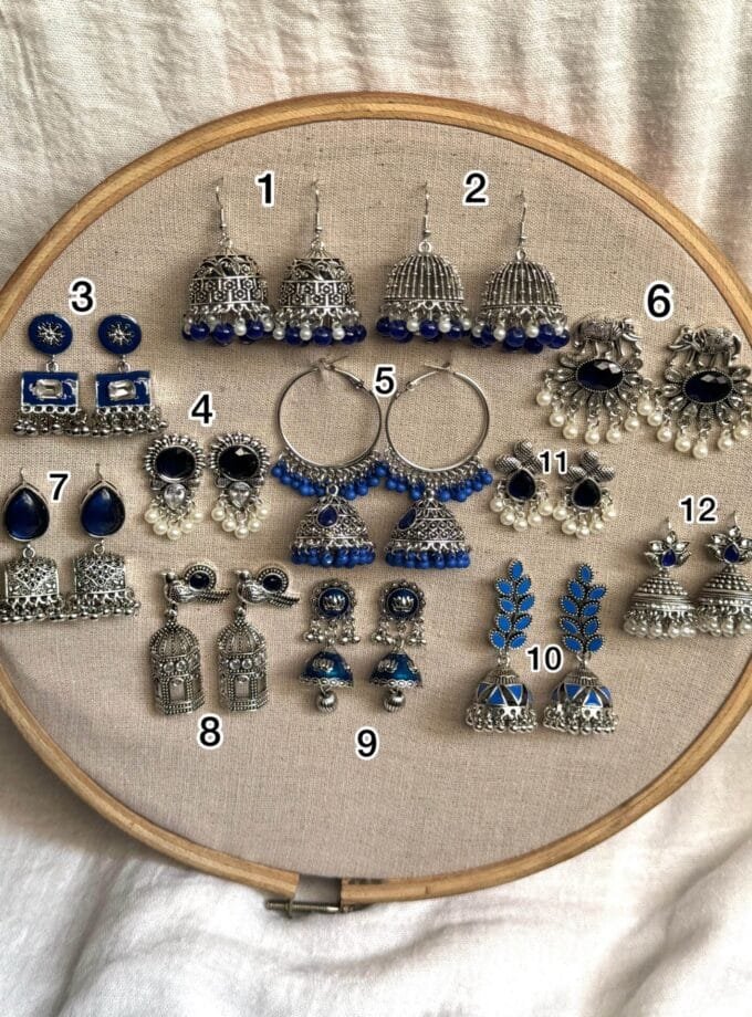Blue jhumki