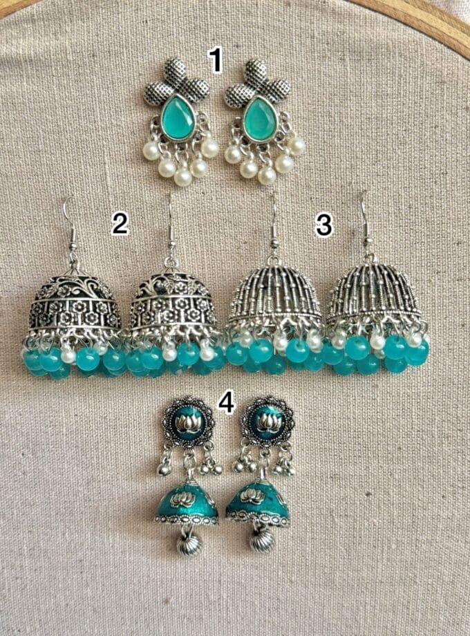Turquoise jhumki