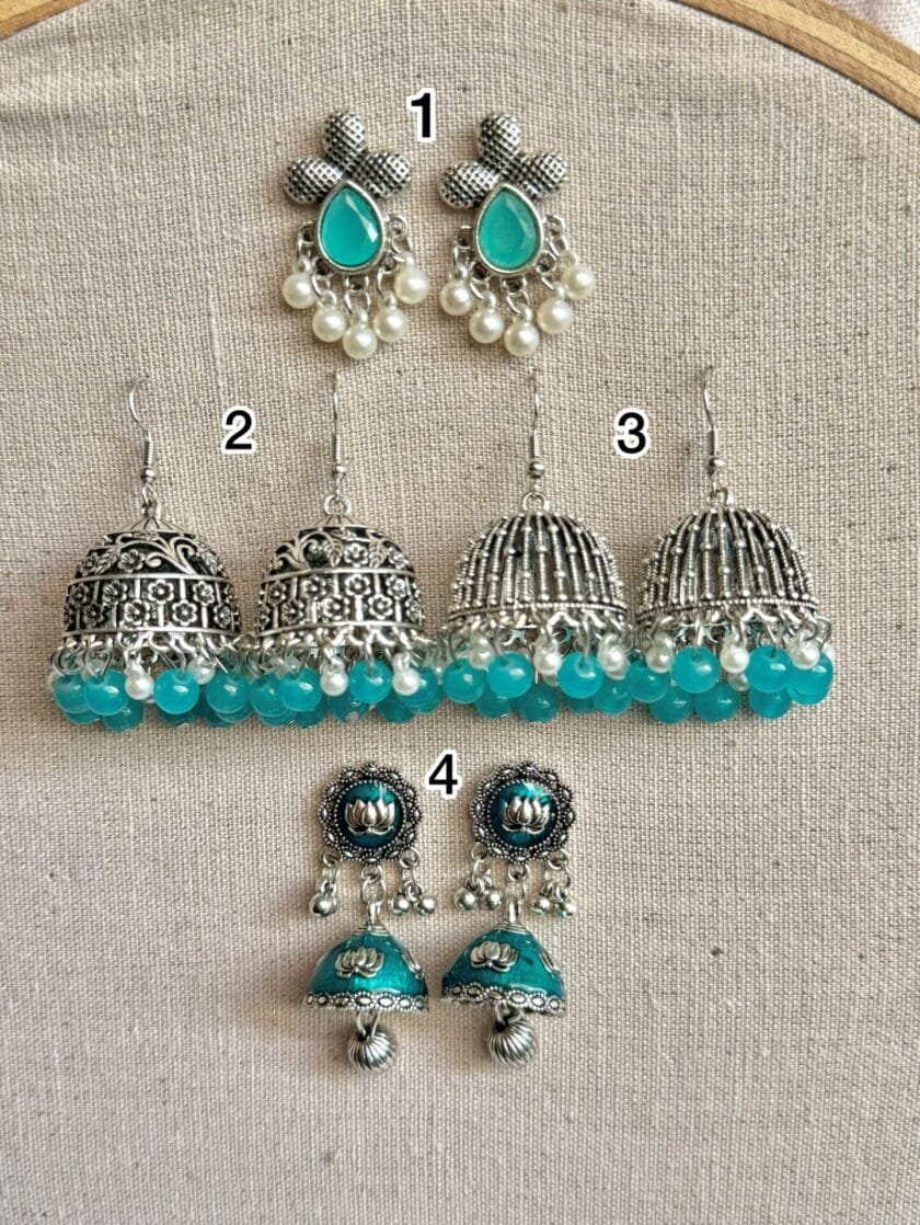 Turquoise jhumki
