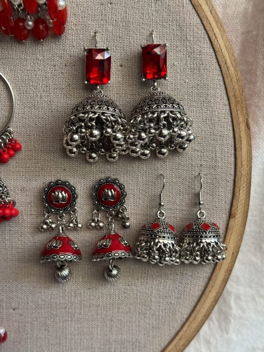 Red jhumki - Image 4