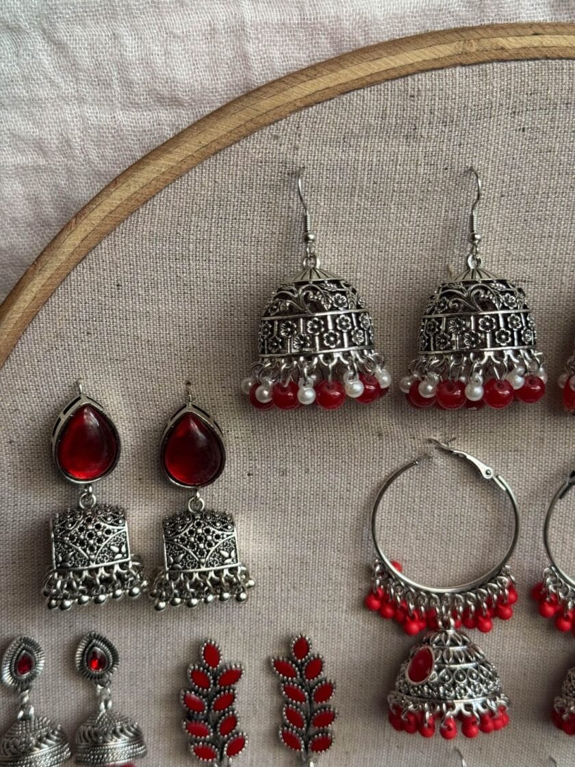 Red jhumki - Image 7