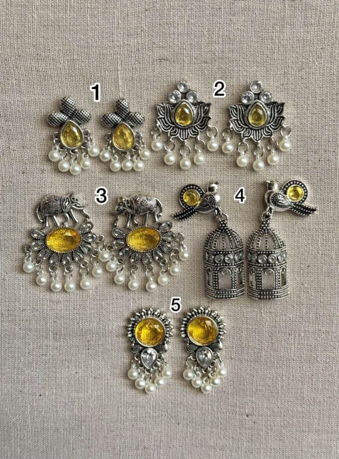 Yellow jhumki