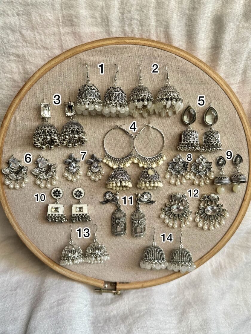 White jhumki
