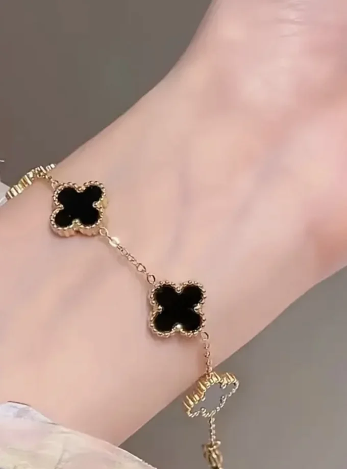 Black clover bracelet stainless