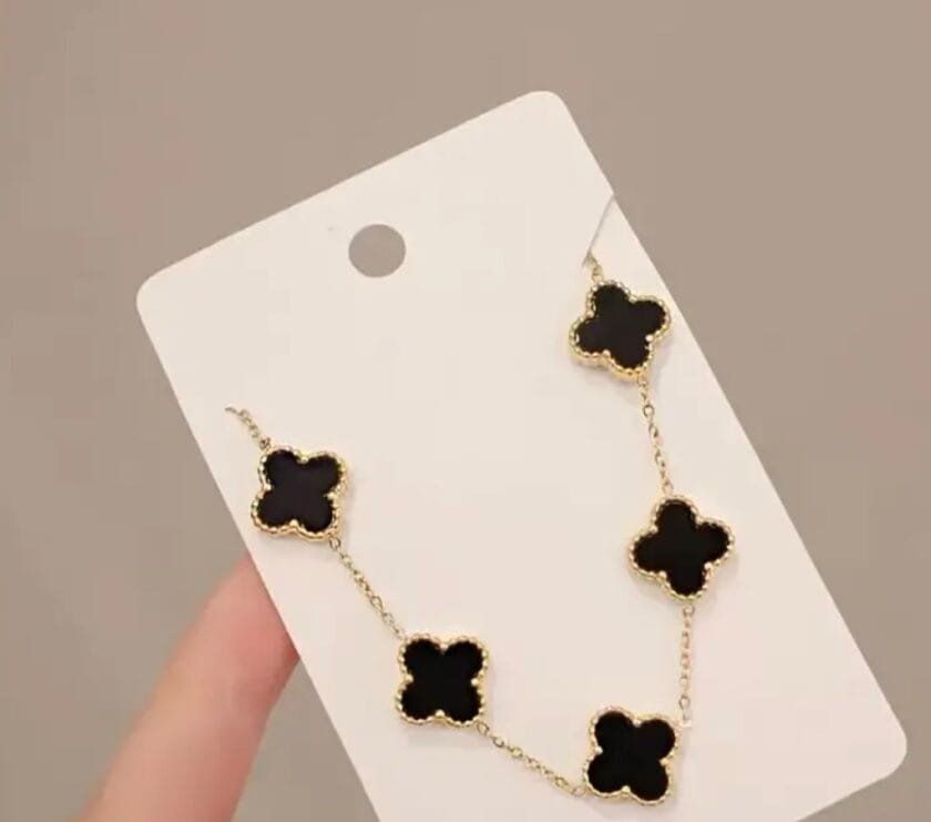 Black clover bracelet stainless - Image 2