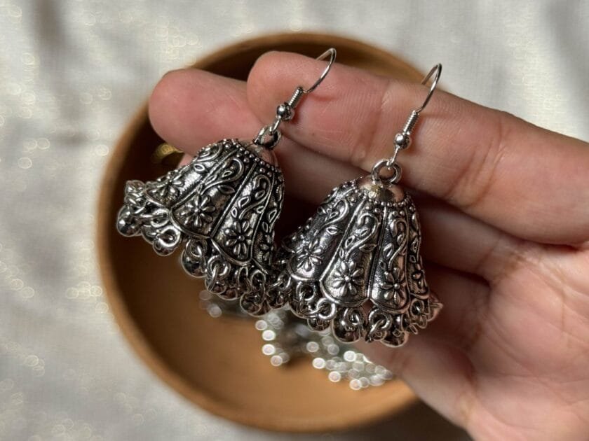 Ghanti ghongroo jhumka silver - Image 2