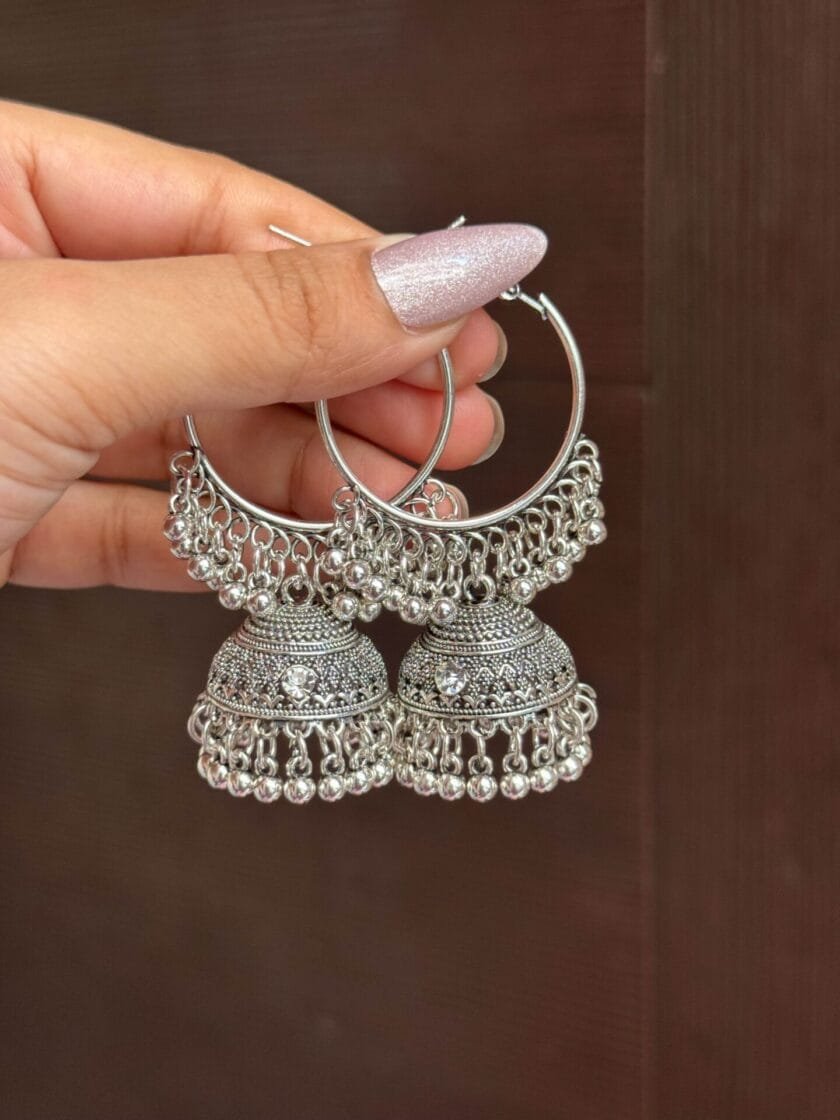Bali jhumki silver-1
