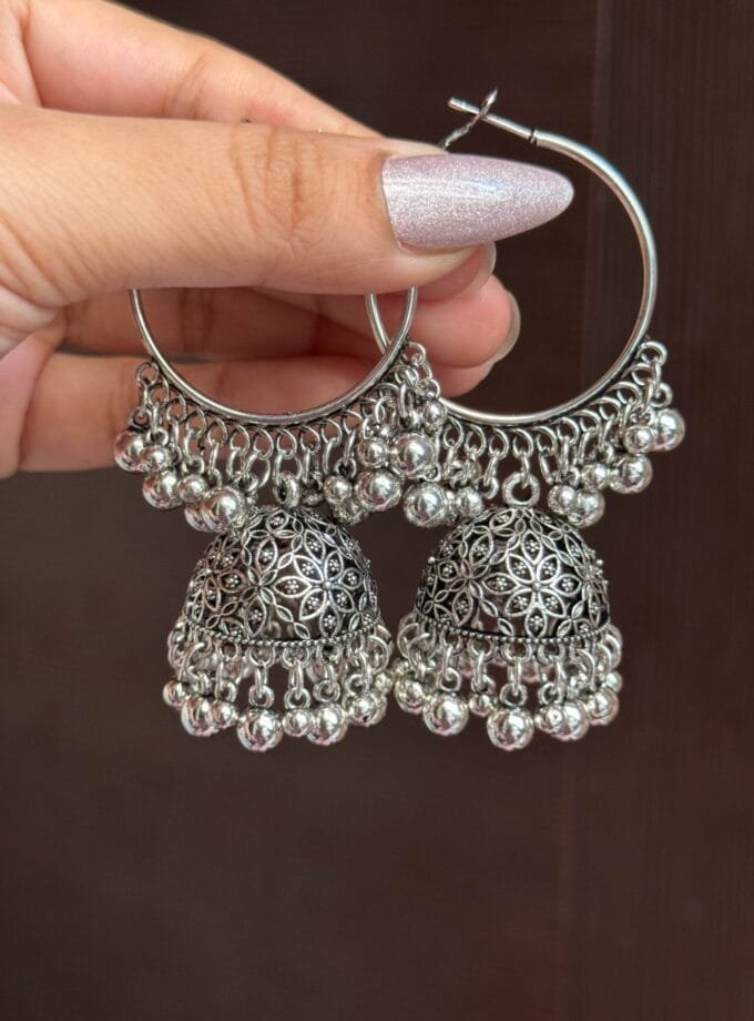 Bali jhumki silver-3