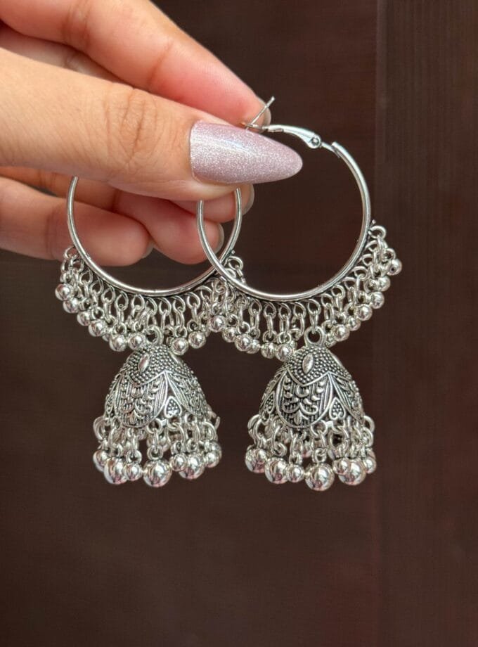 Bali jhumki silver-2