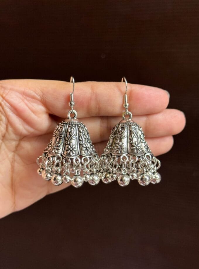 Ghanti ghongroo jhumka silver
