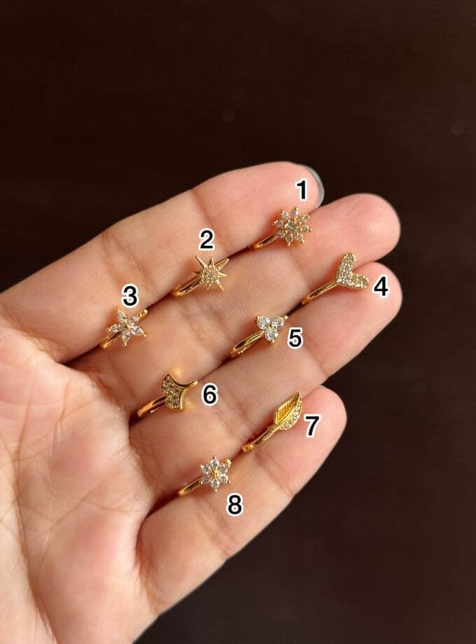 Fake nose pin gold stainless