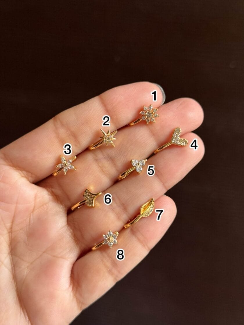 Fake nose pin gold stainless