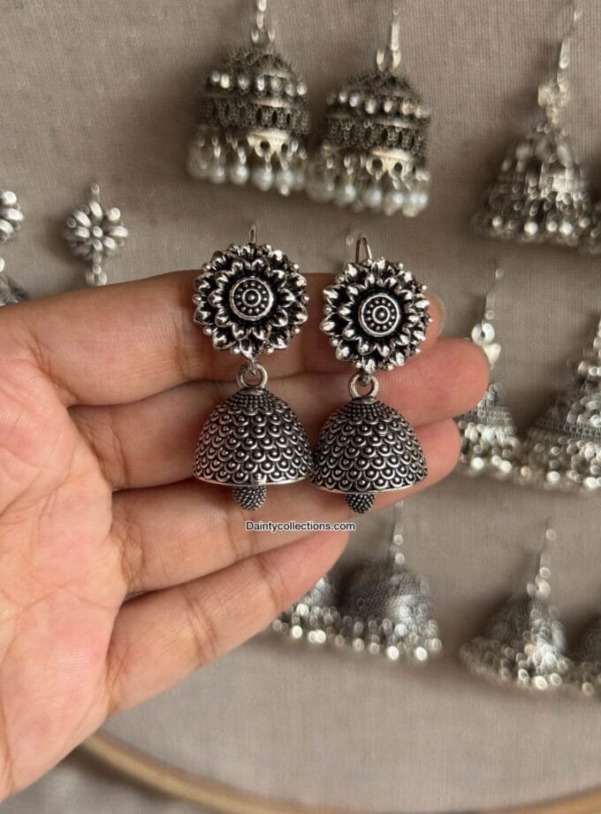 Gulabo jhumki silver