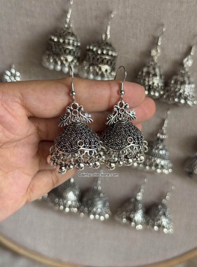 Nargis jhumki silver