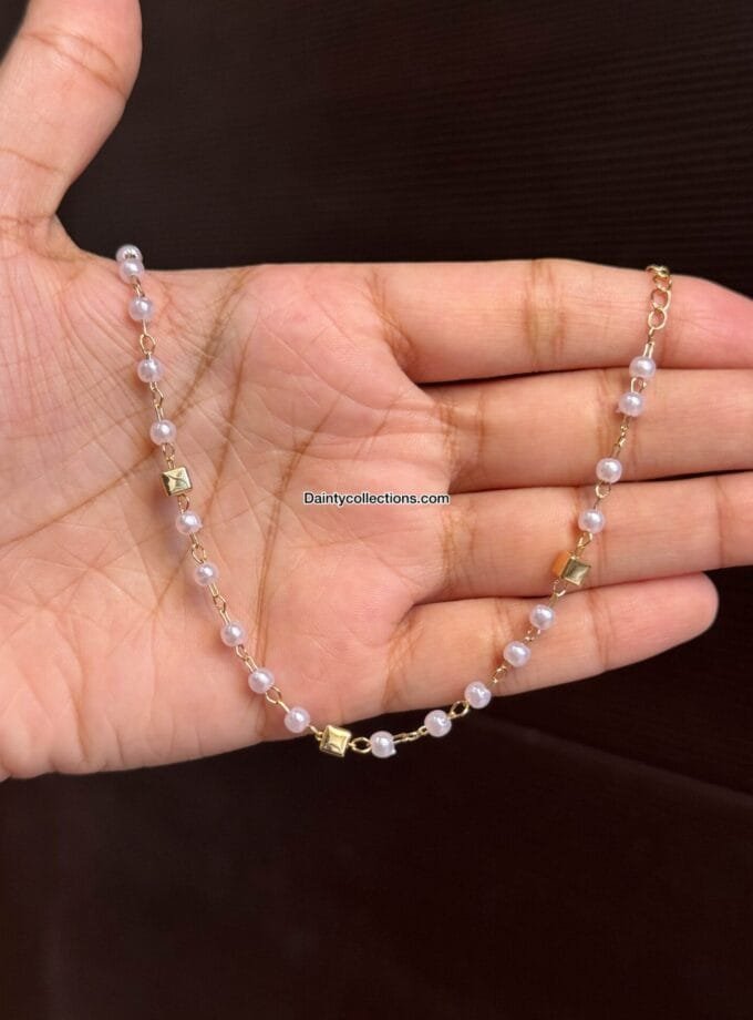 Perle minimal anklet