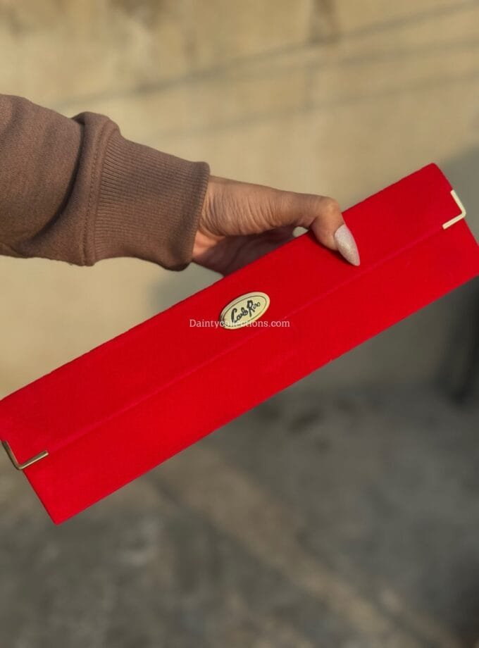 Red jhumki box WITHOUT jhumkis