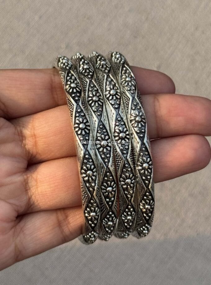 Gul Afghani silver karay pair