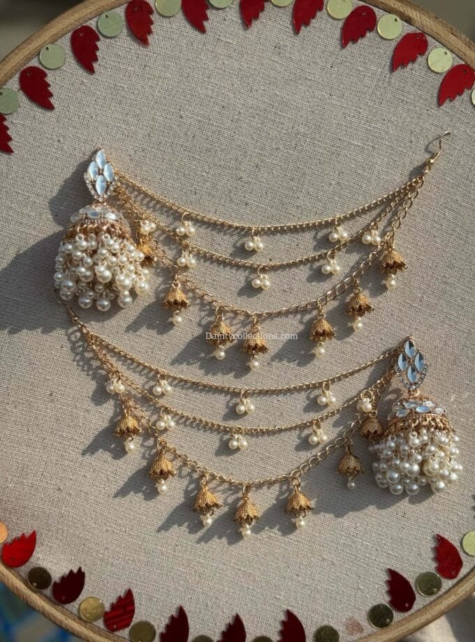 Rose gold saharay WITHOUT jhumkay