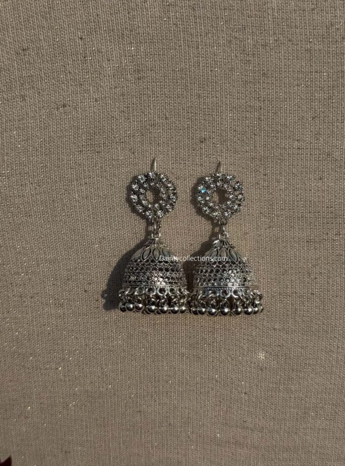 Naqshi jhumka silver