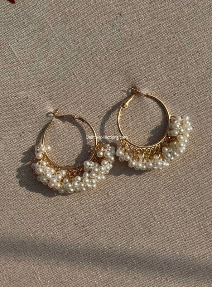 Bali jhumka pearls