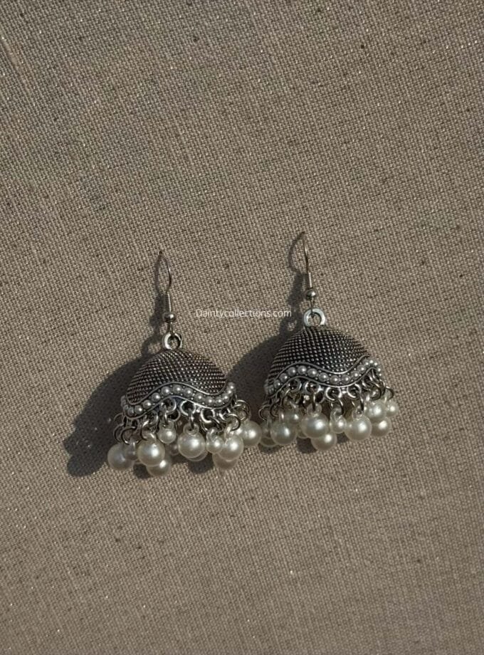 Rabab jhumki silver