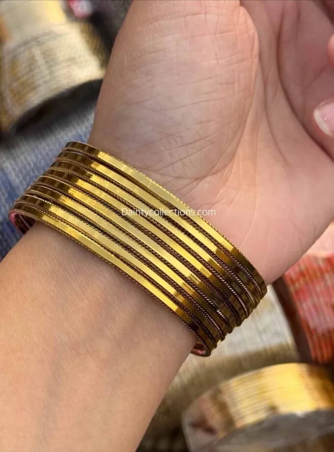 Anarkali antique steel bangles