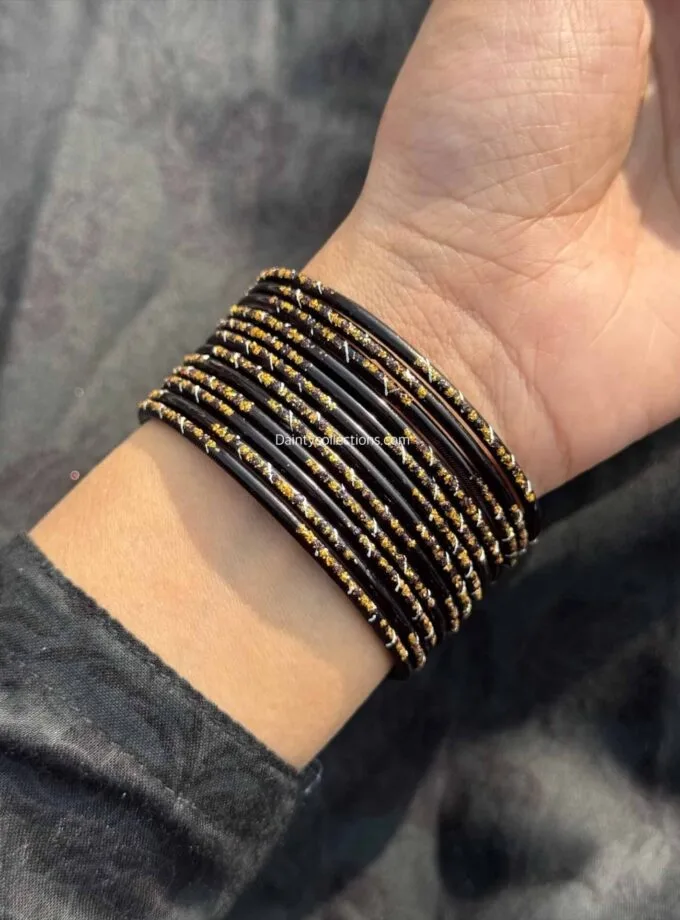 Black metal bangles-2