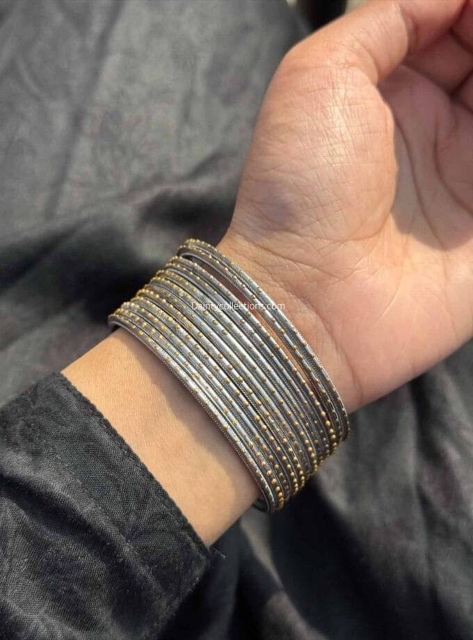 Silver metal bangles