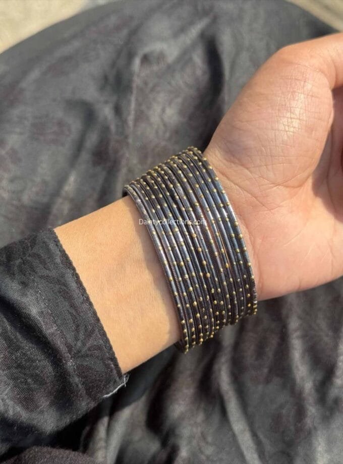 Grey metal bangles