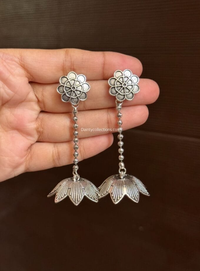 Nazneen latkan jhumki silver