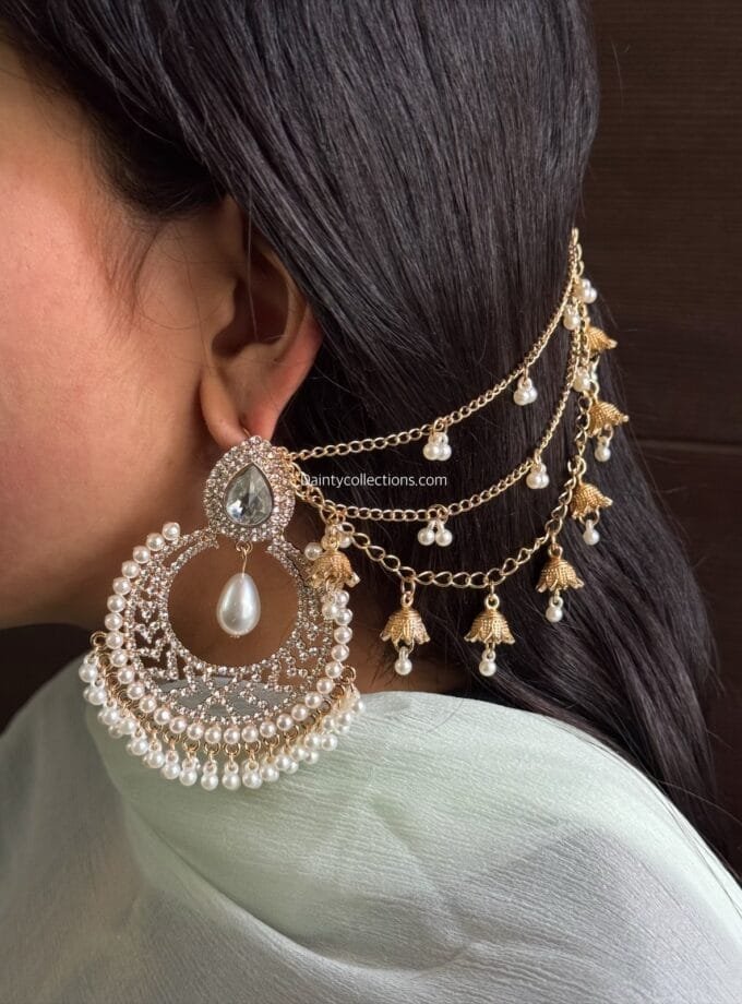 Nasreen Bali with rose gold triple layer saharay