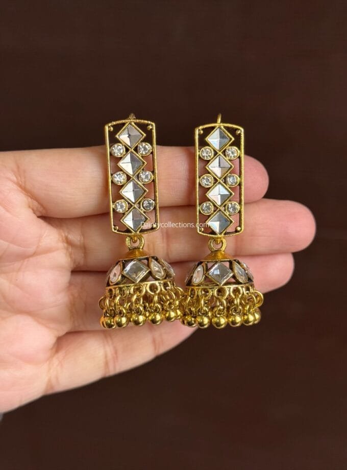 Kundan jhumka antique