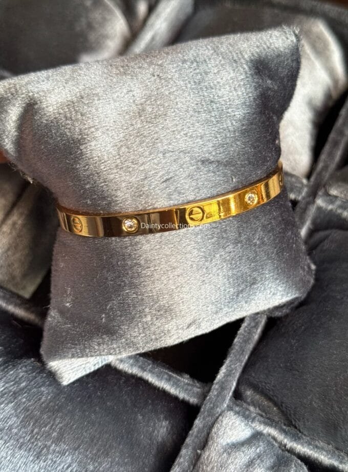 Zircon stainless Cartier openable bracelet