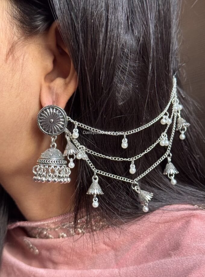 Afghani jhumkay with triple layer saharay