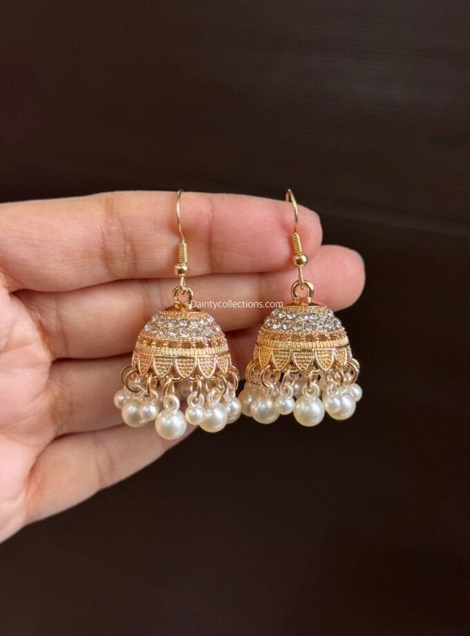 Huma jhumki rose gold