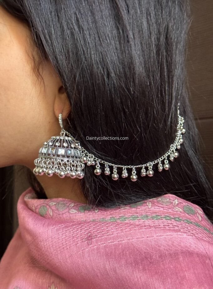 Matka jhumka with single ghongroo saharay