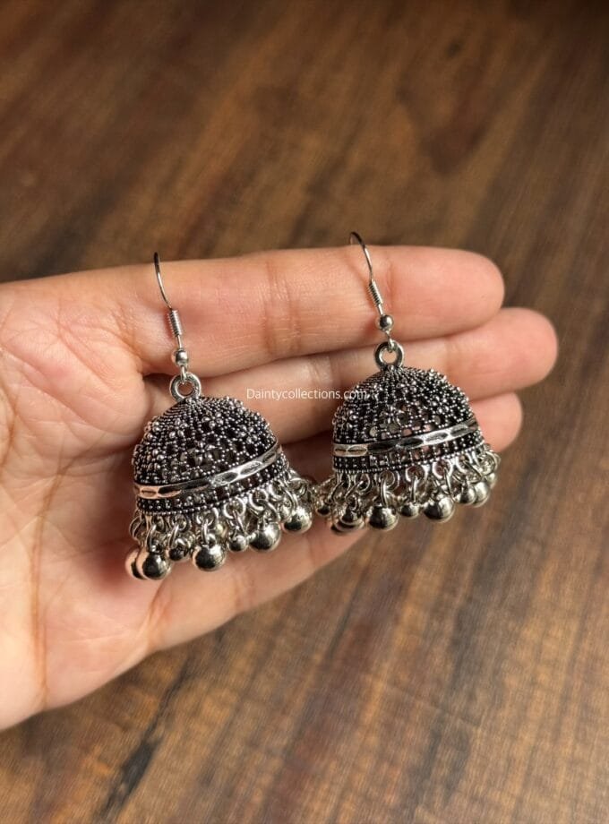 Gulabo jhumki silver