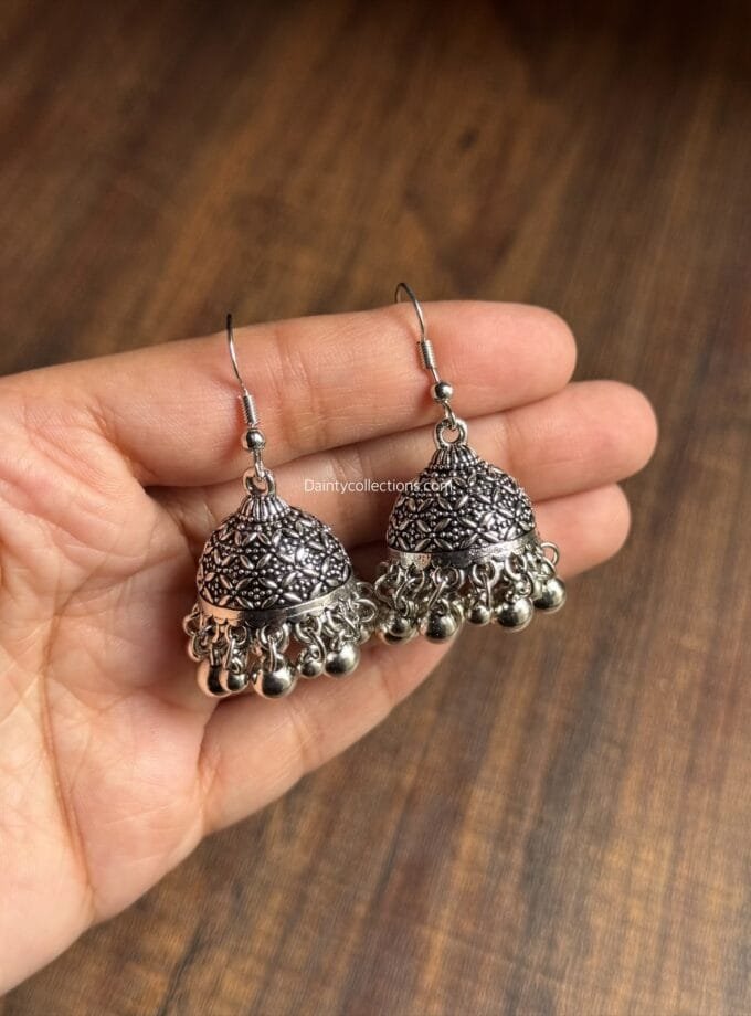 Noor bano jhumki silver