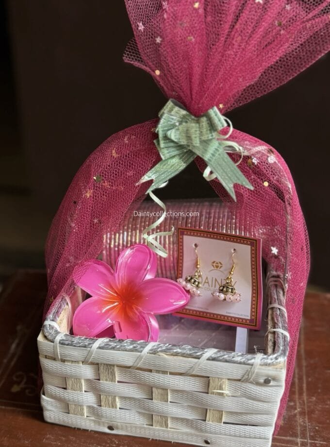 Mini Eid basket - light pink
