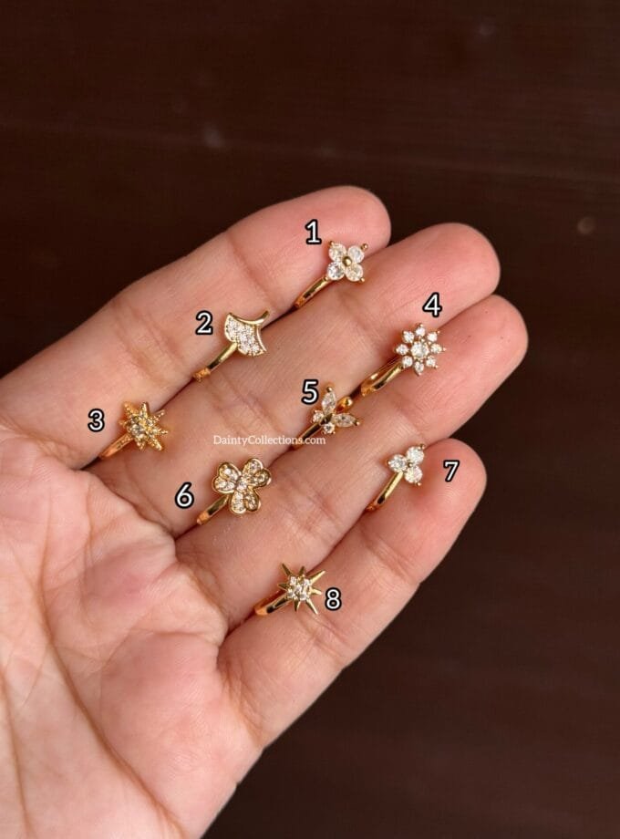 Fake nose pins Skin-friendly stainless steel jewelry