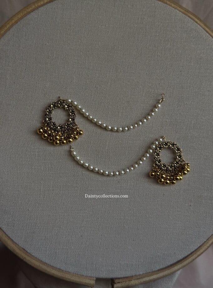 Gul e lala jhumki antique with pearl Sahara