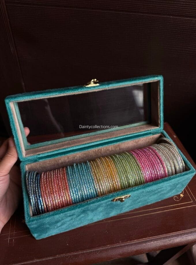 Raindrop Glass Bangles with gift box