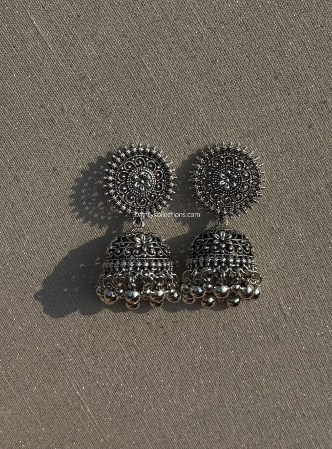 Shamsa jhumki silver