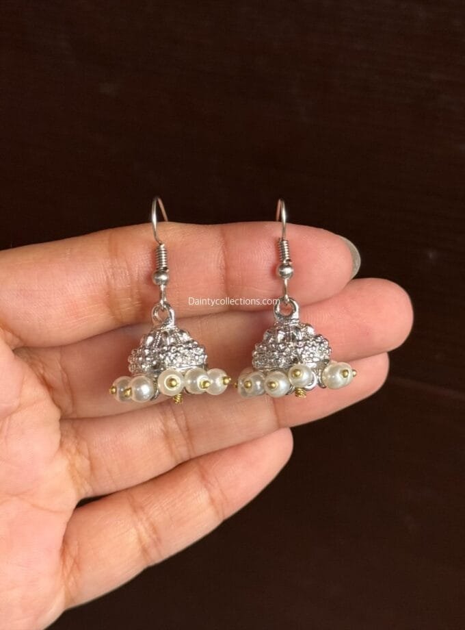 Noor jhumki silver