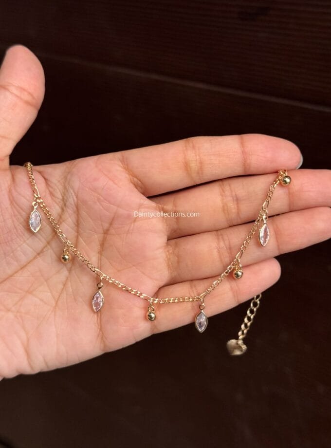 Diamente anklet golden