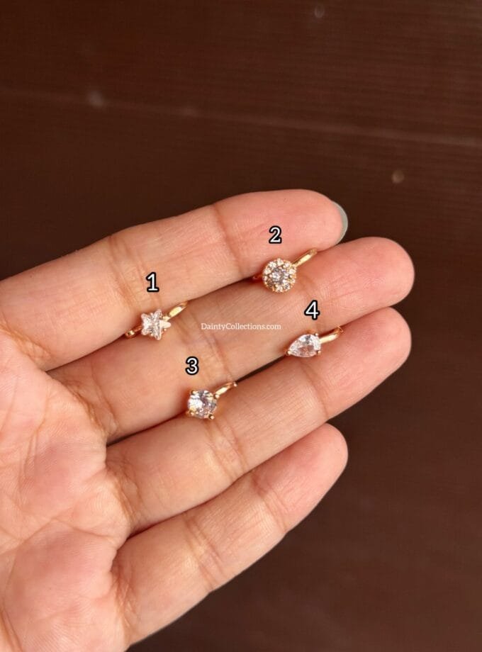 Fake nose pin Rose gold stainless