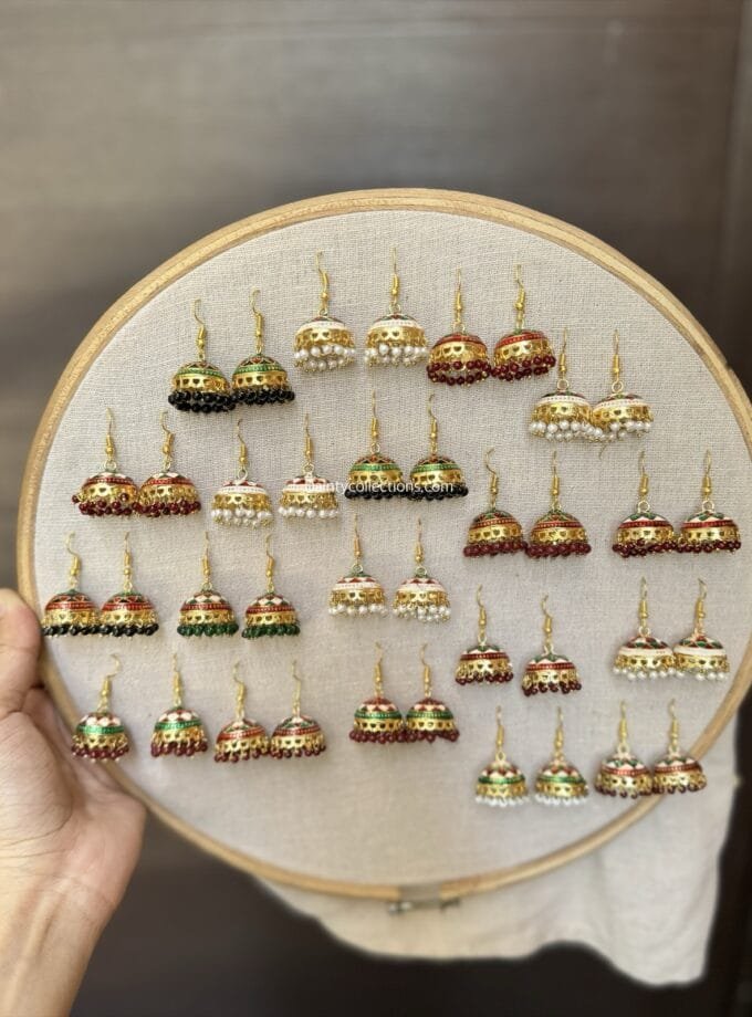 Meenakari Kashmiri matka jhumkay