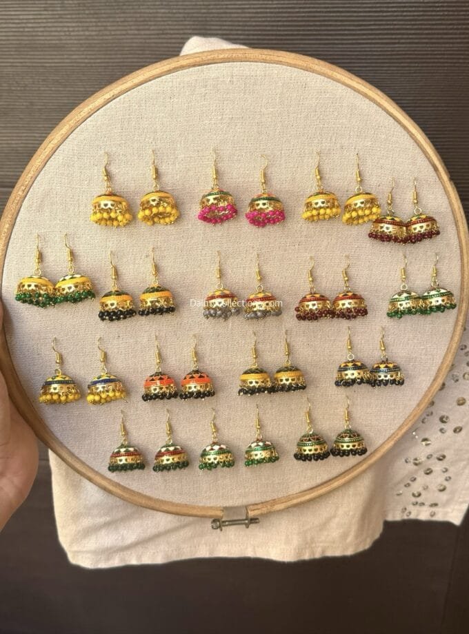 Meenakari Kashmiri matka jhumkay